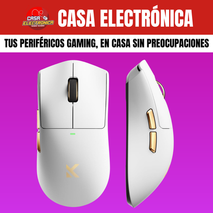 Mouse Inalámbrico Mchose K7 Ultra Competitivo PAW3950 8K Polling Rate Base de Carga