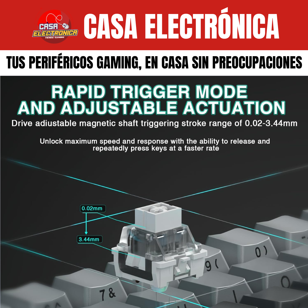 Teclado Magnético Aula Win68 HE RGB 8K Polling Rate Competitivo RGB