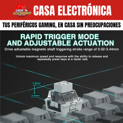 Teclado Magnético Aula Win68 HE RGB 8K Polling Rate Competitivo RGB