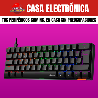 Teclado Mecánico Meetion MK005 Rainbow Led 60%