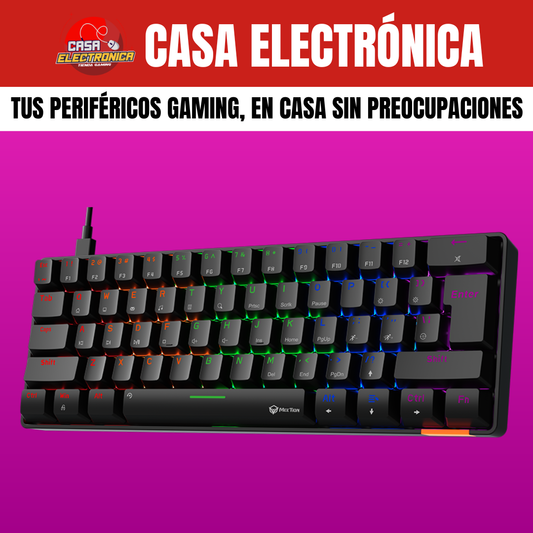 Teclado Mecánico Meetion MK005 Rainbow Led 60%