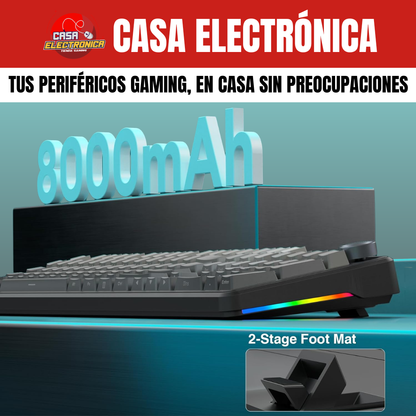 Teclado Inalámbrico Aula F108 PRO 100% Sonido Cremoso con Pantalla