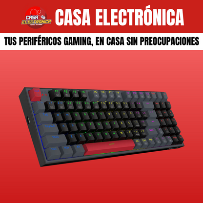 Teclado Mecánico Redragon Kitava LITE K636GLR-R 90%