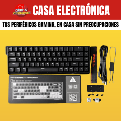 Teclado Magnético Aula Win68 HE 8K Polling Rate RGB 65%