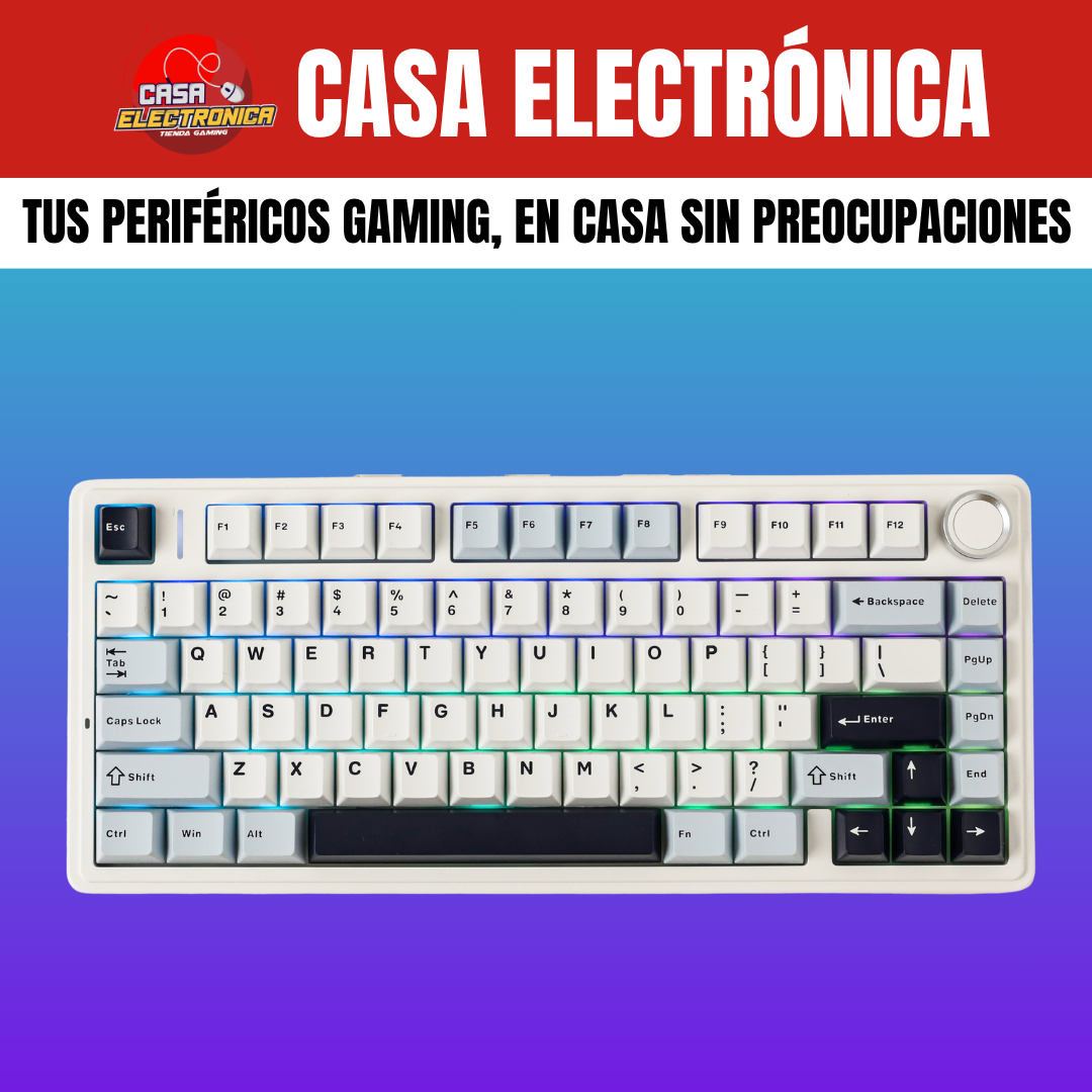 Teclado Inalámbrico Aula F75 Mecánico 75% Sonido Cremoso Gasket RGB