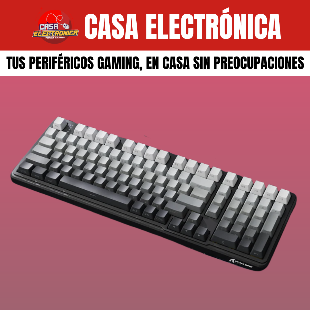 Teclado Cremoso Inalámbrico Attack Shark X98 Trimodo Gasket RGB 100%