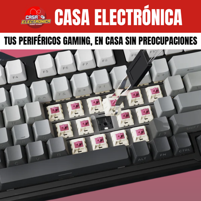 Teclado Cremoso Inalámbrico Attack Shark X98 Trimodo Gasket RGB 100%