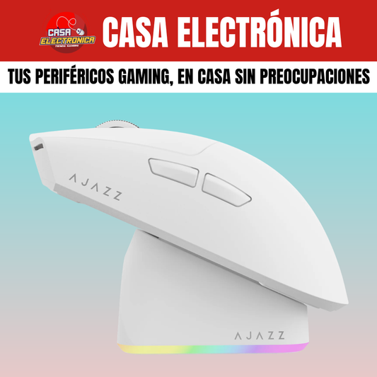 Mouse Inalámbrico Ajazz AJ139P V3 MC Trimodo Base de Carga RGB Competitivo