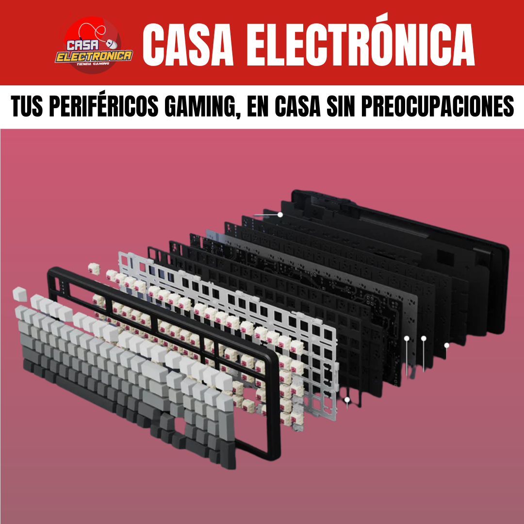 Teclado Cremoso Inalámbrico Attack Shark X98 Trimodo Gasket RGB 100%