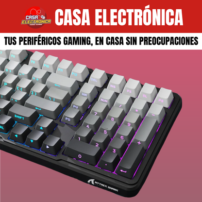 Teclado Cremoso Inalámbrico Attack Shark X98 Trimodo Gasket RGB 100%
