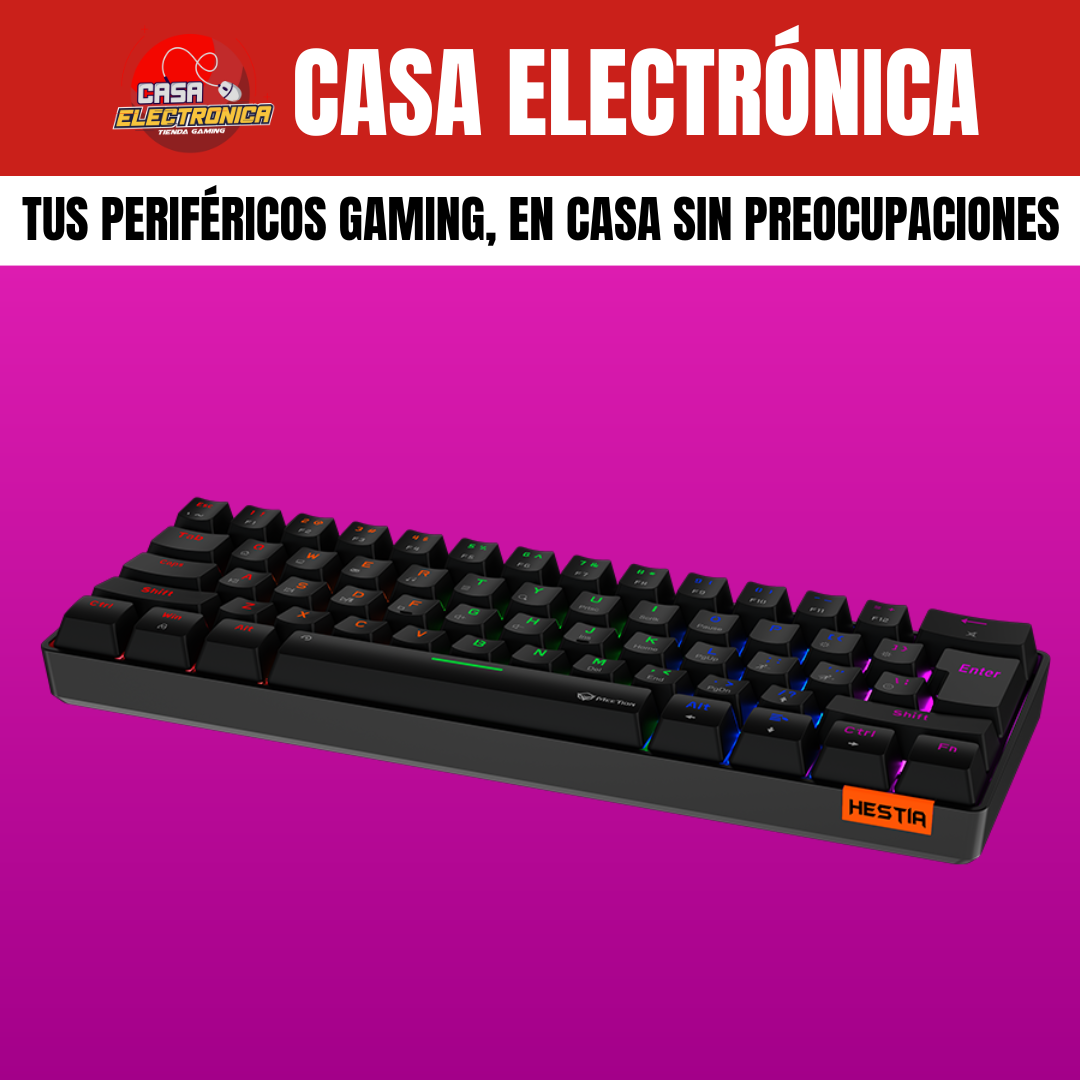 Teclado Mecánico Meetion MK005 Rainbow Led 60%