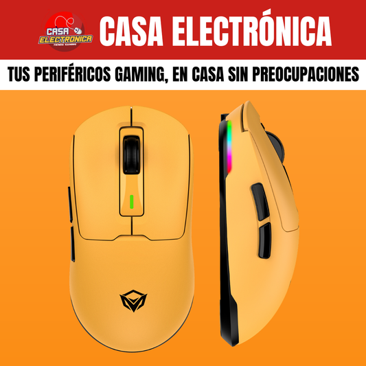 Mouse Inalámbrico Meetion GW24 Trimodo RGB 8K DPI Ligero