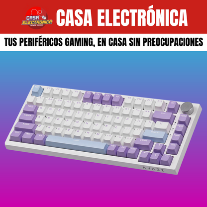Teclado Mecánico Ajazz AK820 Montaje Gasket 75% Sonido Cremoso