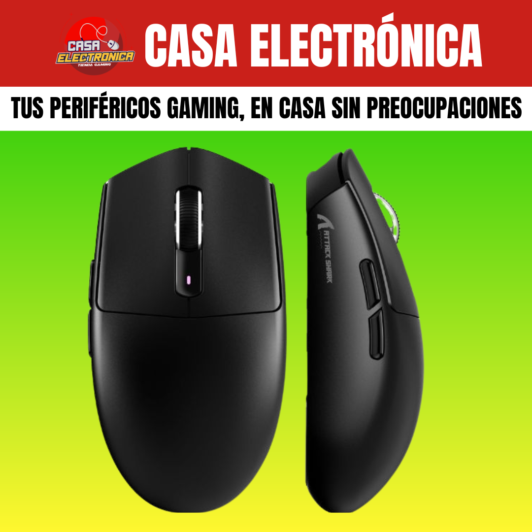 Mouse Inalámbrico Attack Shark G3 PRO Trimodo con Base de Carga