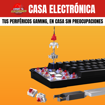 Teclado Mecánico Ajazz NK61 60% Arcoiris Led Gaming