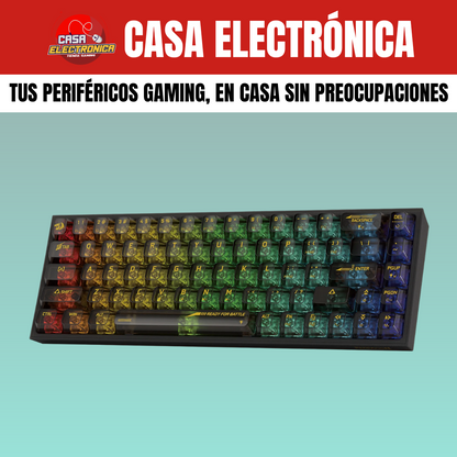 Teclado Mecánico Inalámbrico Redragon Castor PRO K631CTB RGB