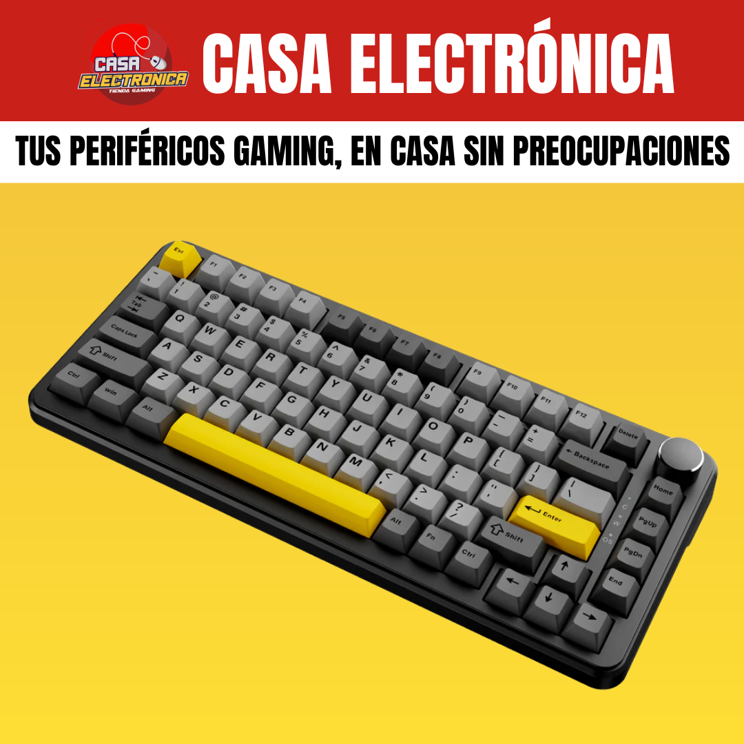 Teclado Inalámbrico Ajazz AK820 MAX Plus RGB Gasket Sonido Cremoso 8.000 mAH