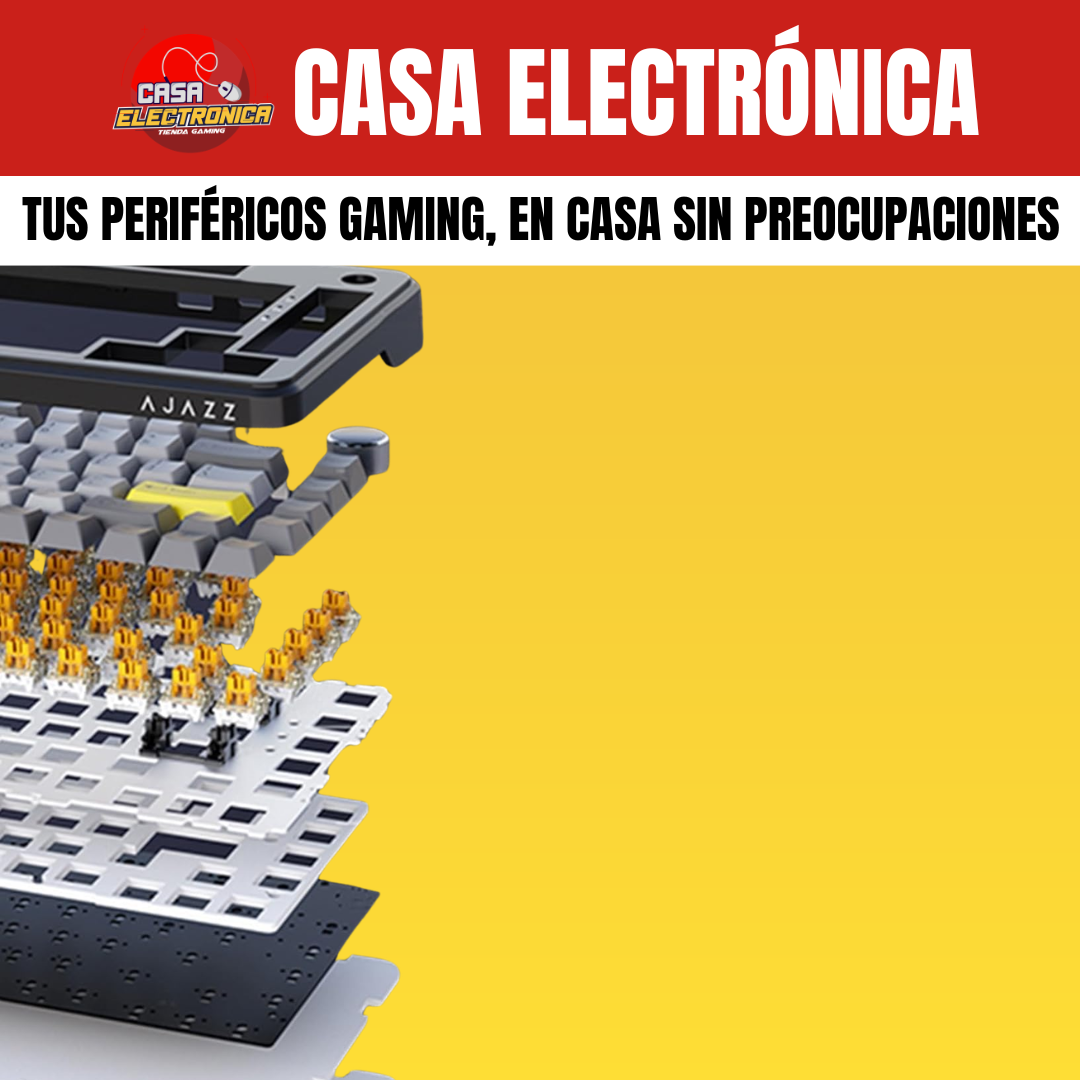 Teclado Inalámbrico Ajazz AK820 MAX Plus RGB Gasket Sonido Cremoso 8.000 mAH