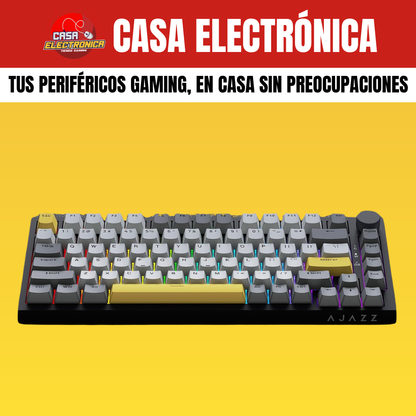 Teclado Inalámbrico Ajazz AK820 MAX Plus RGB Gasket Sonido Cremoso 8.000 mAH