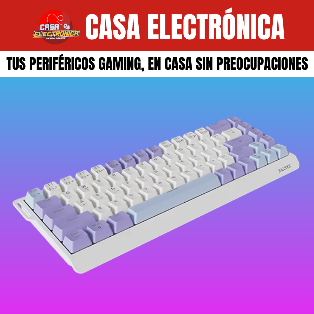 Teclado Mecánico Ajazz NK68 V2 65% Rainbow Reclinable Moderno Gaming