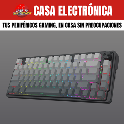 Teclado Mecánico Inalámbrico Redragon Ucal PRO 75% Sonido Cremoso RGB