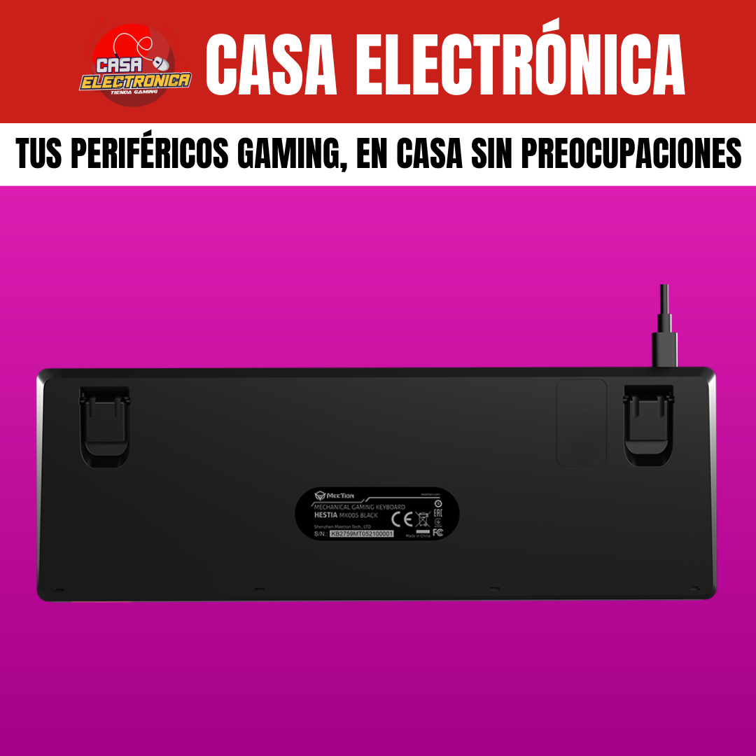 Teclado Mecánico Meetion MK005 Rainbow Led 60%