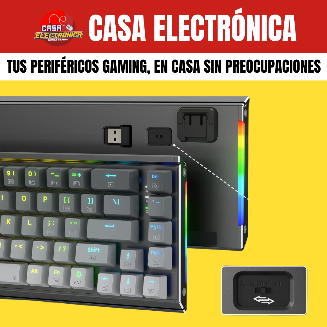 Teclado Mecánico Redragon Shaco PRO Inalámbrico