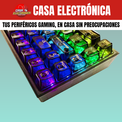 Teclado Mecánico Inalámbrico Redragon Castor PRO K631CTB RGB