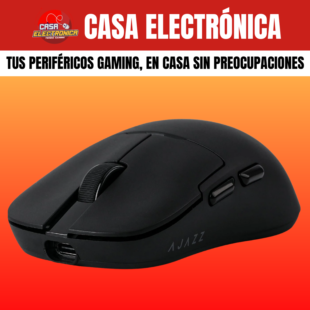 Mouse Inalámbrico Ajazz AJ159 PRO 8K HZ Polling Rate RGB Trimodo Base de Carga