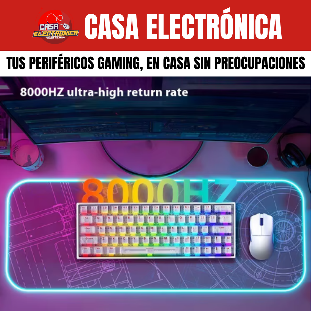 Teclado Magnético Irok ND63 Max Translúcido RGB 8K Polling Rate Competitivo 63%