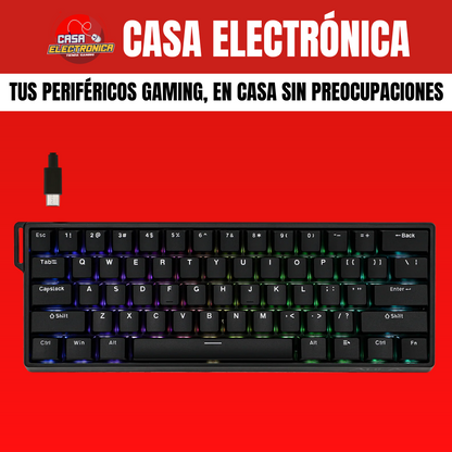 Teclado Magnético Aula Win60 HE Rappid Trigger RGB 60% 8K HZ