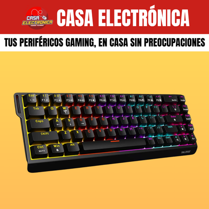 Teclado Mecánico Ajazz NK68 V2 65% Rainbow Reclinable Moderno Gaming