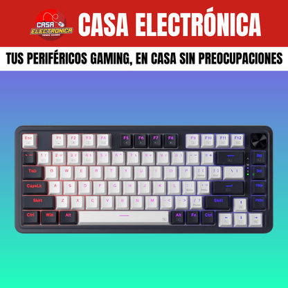 Teclado Mecánico Inalámbrico Redragon Ucal PRO 75% Sonido Cremoso RGB