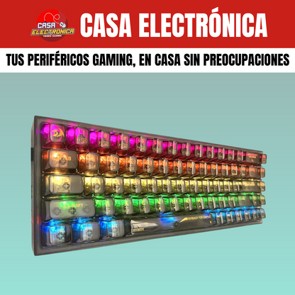 Teclado Mecánico Inalámbrico Redragon Castor PRO K631CTB RGB