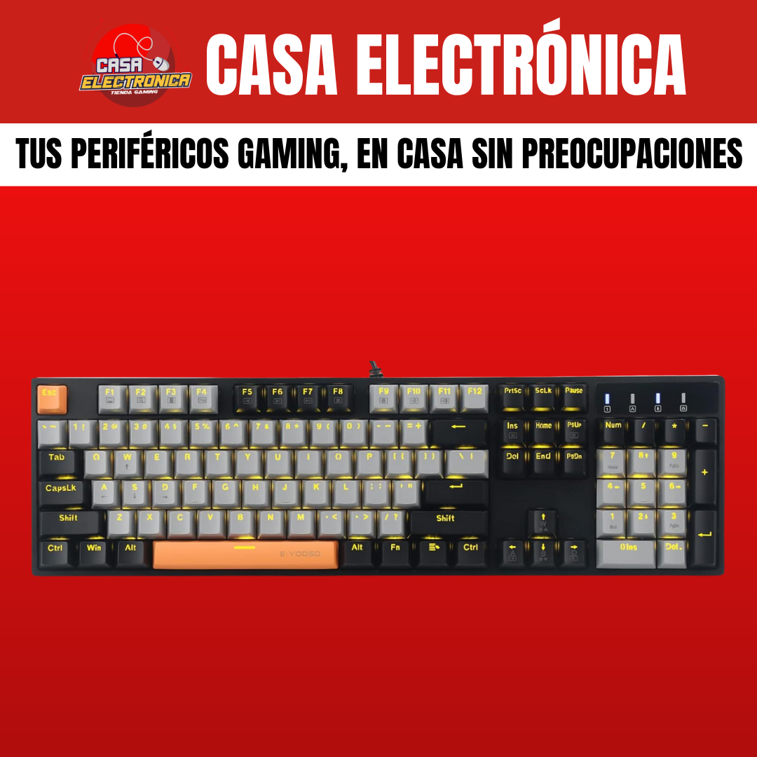 Teclado Mecánico EYooso Z14 Single Light Gamer