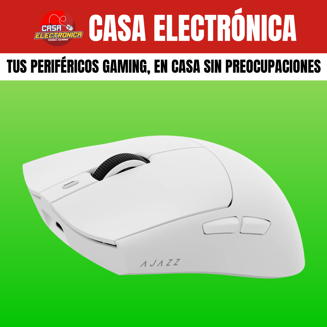 Mouse Inalámbrico Ajazz AJ139P V3 MAX Trimodo Base de Carga RGB Competitivo