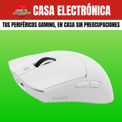 Mouse Inalámbrico Ajazz AJ139P V3 MAX Trimodo Base de Carga RGB Competitivo