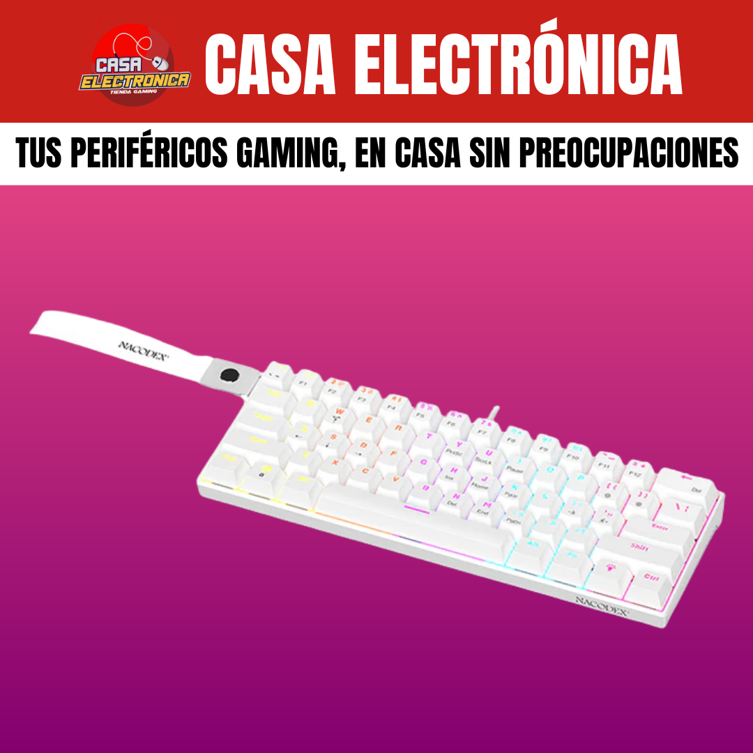 Teclado Mecánico Ajazz NK61 60% Arcoiris Led Gaming