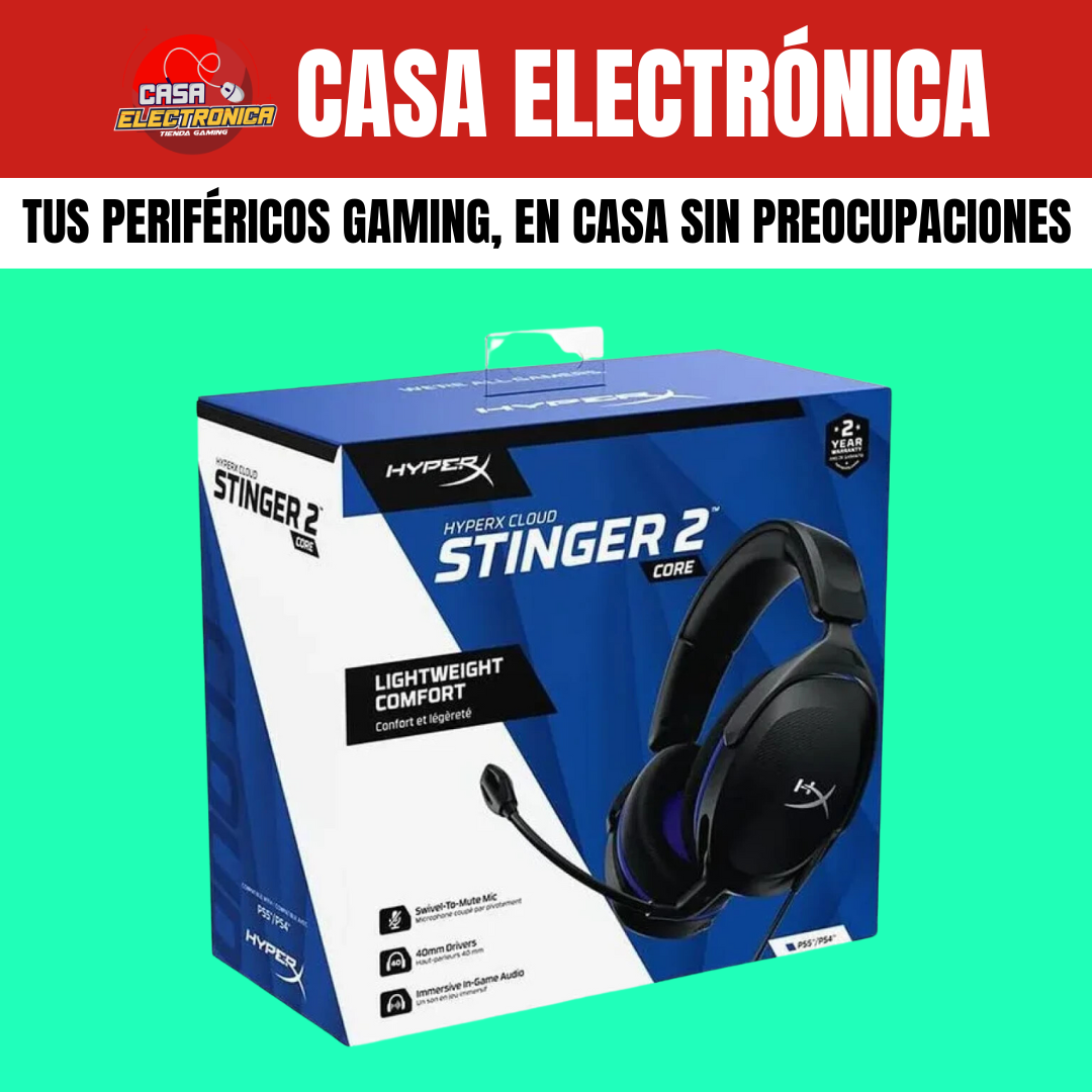 Audífonos HyperX Stinger 2 Core Gamer PS4/PS5/PC