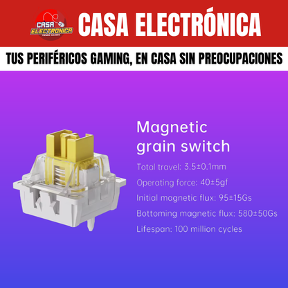 Teclado Magnético Ajazz AK980 Max HE Gasket Sonido Cremoso 8K Polling Rate RGB