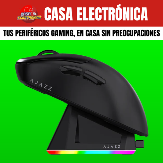 Mouse Inalámbrico Ajazz AJ179P MC Trimodo Base de Carga