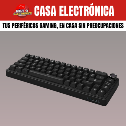 Teclado Mecánico Ajazz AK690 Gasket Sonido Cremoso con Perilla 65%